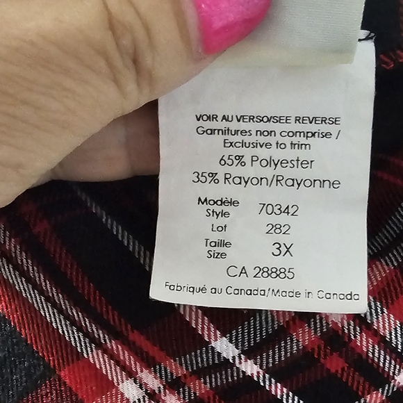 Levis 725 Plaid Tartan plus size 3x skirt - Picture 5 of 6